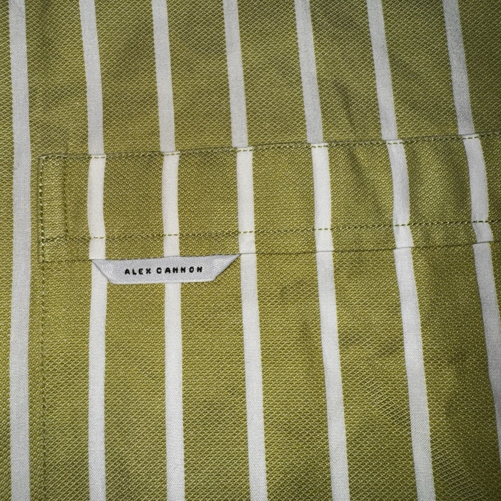 Lot Of 2 Alex Cannon Mens L Long Sleeves Button Up Striped Plaid Shirts Colorful - Picture 9 of 16